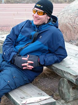 The first whitefish of the afternoon and the catcher known in ice-hockey world as Osku, but in sportfishing societies as