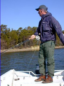 The maestro of flyfishing seatrouts "Pingo" Eriksson in his work.